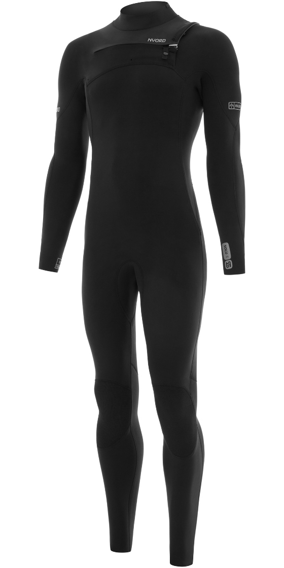 2025 Nyord Mens Solu Yulex 4/3mm Chest Zip Wetsuit SOLM43001 - Black